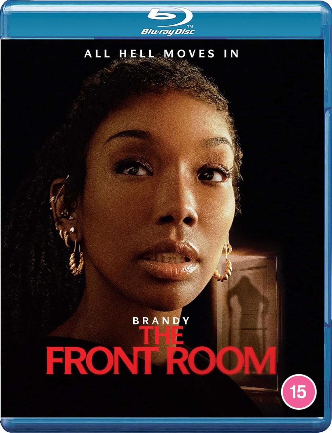 Blu-ray cover for "The Front Room" featuring a woman’s portrait.