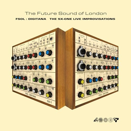 CD cover featuring a beige and brown modular synthesizer panel.