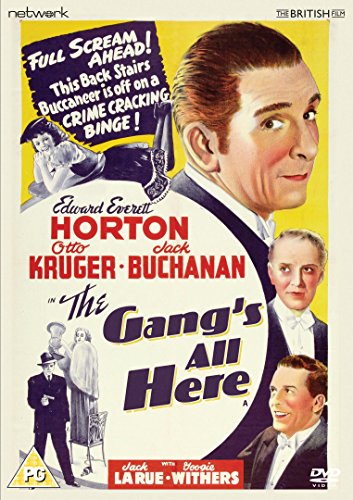 1946 film poster for "The Gang's All Here" featuring actors in formal wear.