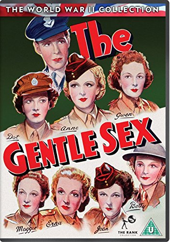 DVD cover for "The Gentle Sex" featuring illustrations of seven women and one man.