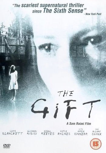 DVD cover for "The Gift" featuring a ghostly woman and dark imagery.