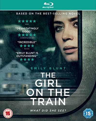 "Blu-ray cover for 'The Girl On The Train' featuring a woman's face on a train window."