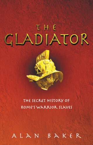 Book cover: "The Gladiator" with a golden Roman helmet illustration.