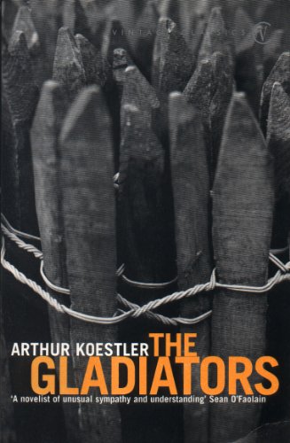 Book cover: dark, textured image of bundled, pointed objects; text "The Gladiators".