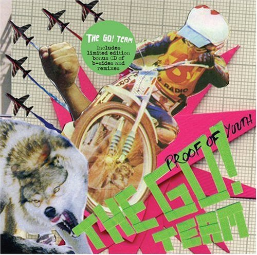 CD cover for "Proof Of Youth" by Go! Team, collage of figures and jets.