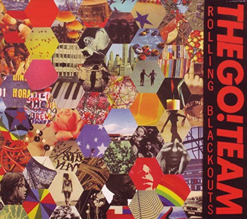 CD cover for The Go! Team’s “Rolling Blackouts” with colorful collage art.