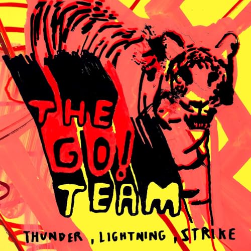 CD cover: bold tiger illustration with red and black text, “The Go! Team”.