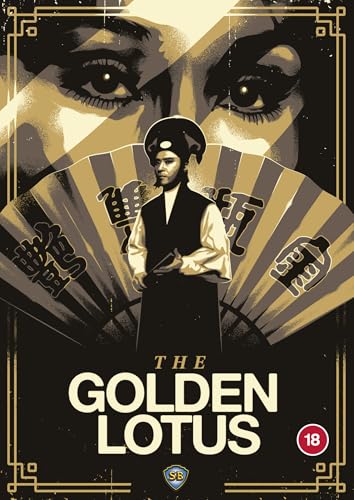 DVD cover for "The Golden Lotus" featuring a man and stylized eyes.