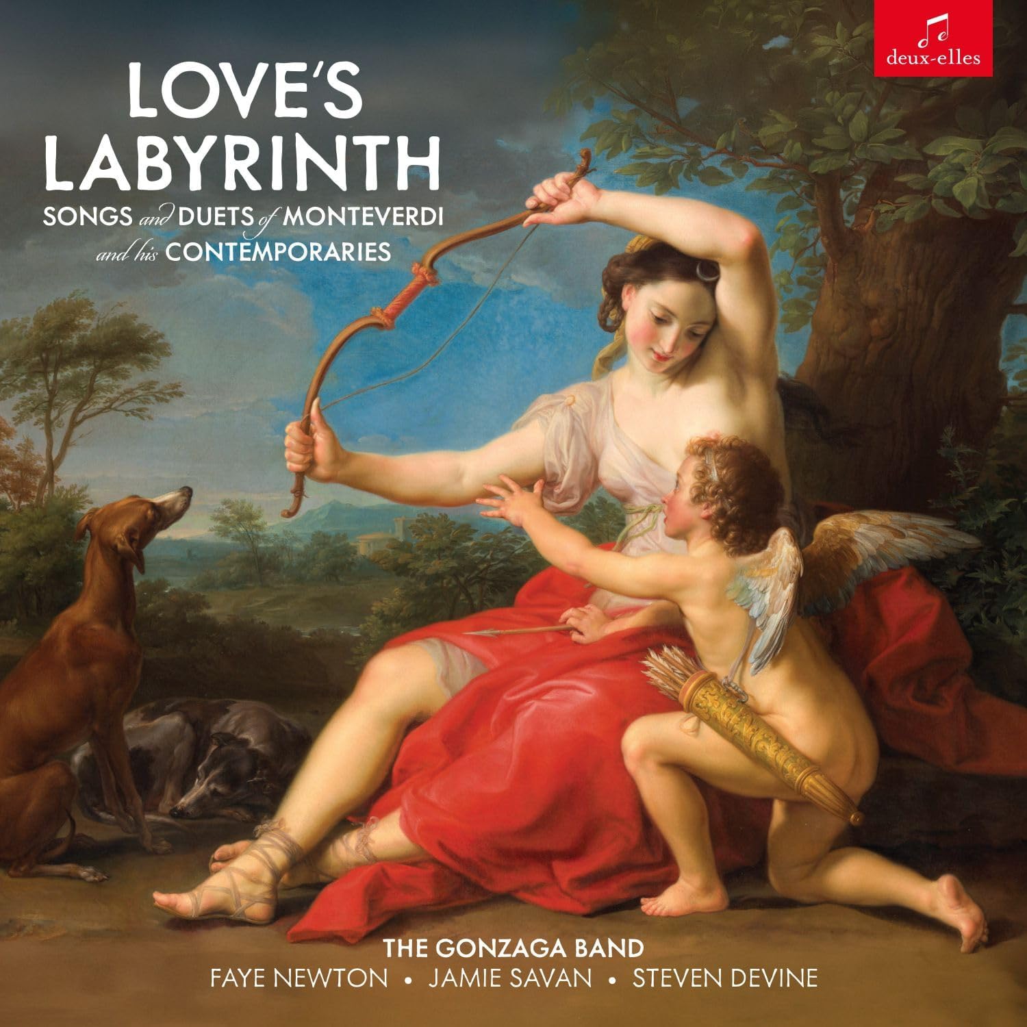 CD cover: Renaissance painting of Cupid with musicians, titled "Love's Labyrinth".