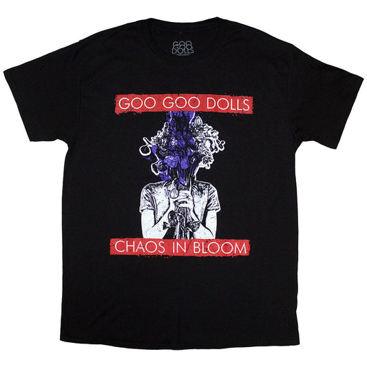 Black t-shirt with "Chaos In Bloom" album art by The Goo Goo Dolls.