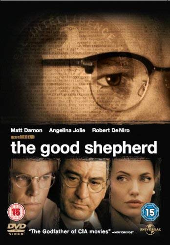DVD cover for "The Good Shepherd" featuring Matt Damon, Angelina Jolie, and Robert De Niro.
