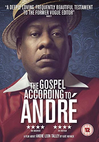 DVD cover featuring a portrait of André Leon Talley wearing a straw hat.