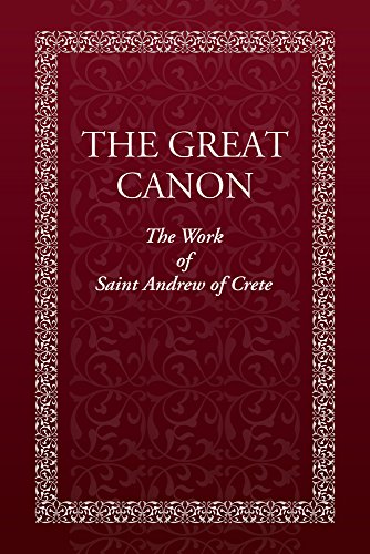 Red book cover with ornate white border and title "The Great Canon".