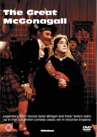 DVD cover for "The Great McGonagall" featuring actors in Victorian attire.
