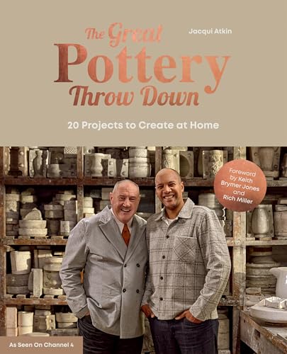 Book cover featuring two men and pottery shelves, "The Great Pottery Throw Down".