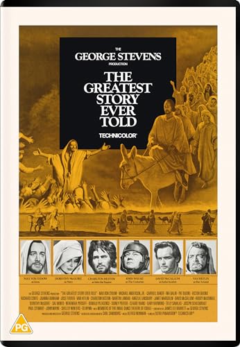 DVD cover for "The Greatest Story Ever Told" with biblical scenes.