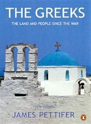 Book cover with a white church against a blue sky, titled "The Greeks".