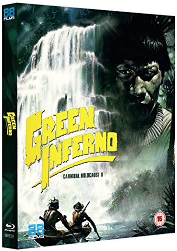 Blu-ray cover art featuring a waterfall, a man's face, and two people in a boat.