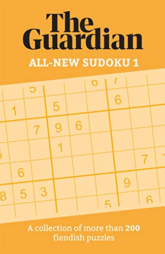 Cover of The Guardian All-New Sudoku 1 book featuring a partially completed puzzle grid.