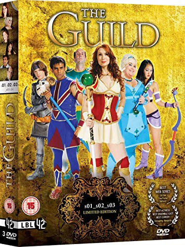 DVD cover for "The Guild" featuring costumed characters in a fantasy setting.