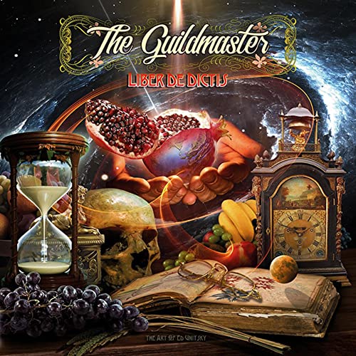 CD cover art: hands holding pomegranates, hourglass, skull, and clock.