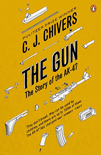 Book cover: "The Gun" with exploded diagram of an AK-47 rifle.