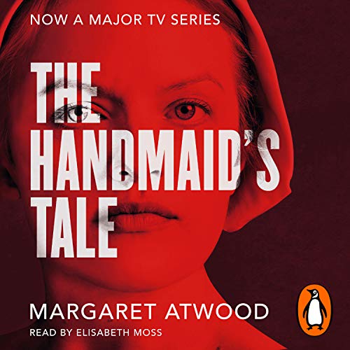 Book cover of "The Handmaid's Tale" featuring a woman in red and white.