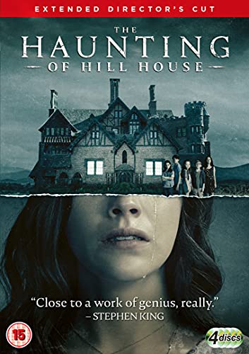 DVD cover art featuring a dark mansion above a woman's face with a tear.