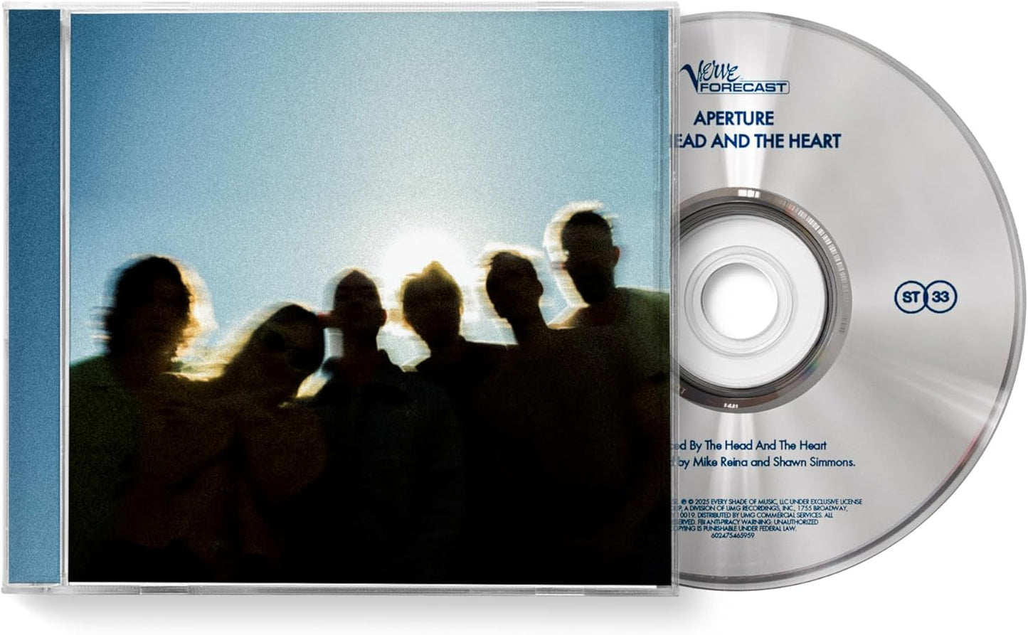 CD case for The Head And The Heart’s “Aperture” album, group photo.