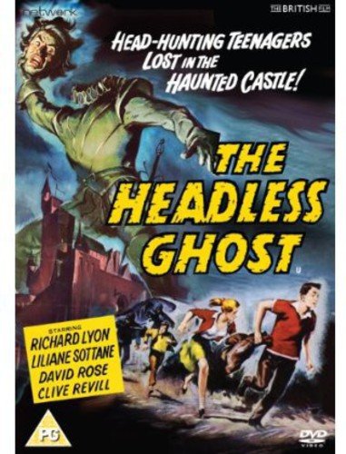 DVD cover for “The Headless Ghost” featuring a ghostly figure and fleeing teens.