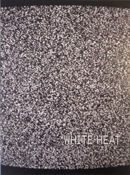DVD case with static-like texture and the word "WHITE HEAT" visible.