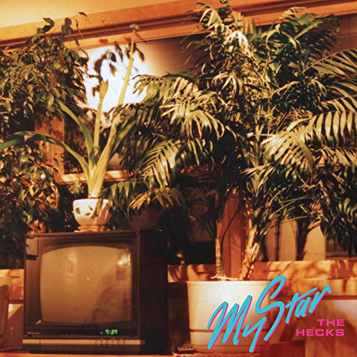 Vinyl record cover with a retro TV and lush green plants.