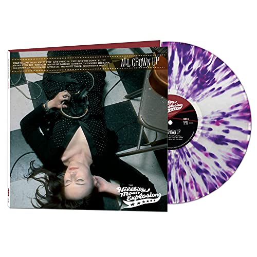 Vinyl record of “All Grown Up” by The Hillbilly Moon Explosion, purple swirl.