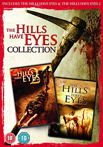 DVD cover for "The Hills Have Eyes Collection" with two DVDs and a bloody axe.