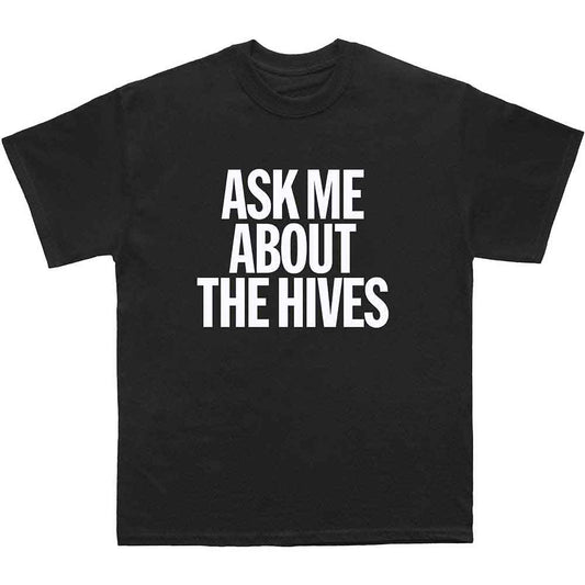 Black unisex t-shirt with white text reading "Ask Me", size XX-Large.