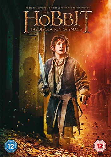 DVD cover for "The Hobbit: The Desolation of Smaug" featuring Bilbo Baggins.