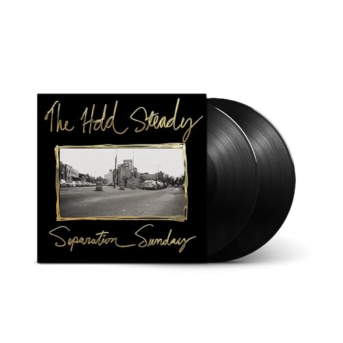 The Hold Steady’s “Separation Sunday” vinyl record with cityscape cover art.