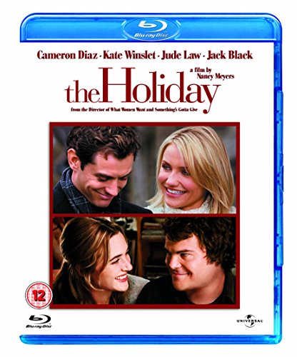 The Holiday Blu-ray cover featuring Cameron Diaz, Kate Winslet, Jude Law, and Jack Black.