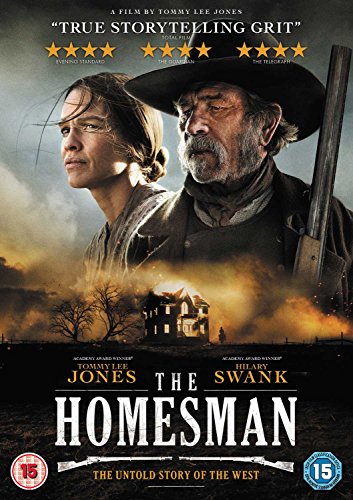 DVD cover for The Homesman featuring Hilary Swank and Tommy Lee Jones.
