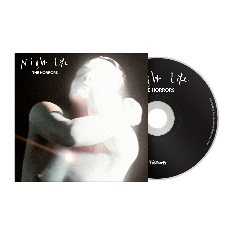 CD case for The Horrors’ “Night Life” with a blurred figure.