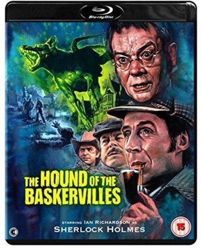Blu-ray cover for "The Hound of the Baskervilles" featuring characters and a hound.