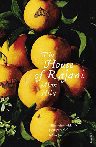Book cover: oranges and moths with title "The House of Rajani".
