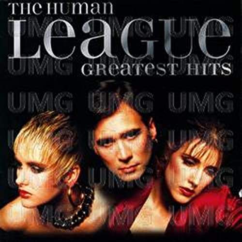 The Human League Greatest Hits CD cover featuring a portrait of the three band members.