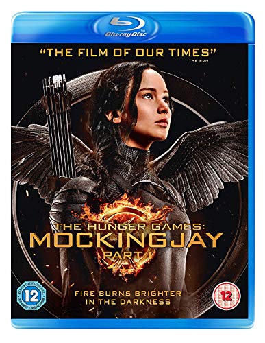 Katniss Everdeen with a quiver and wings on The Hunger Games Mockingjay Blu-ray cover.