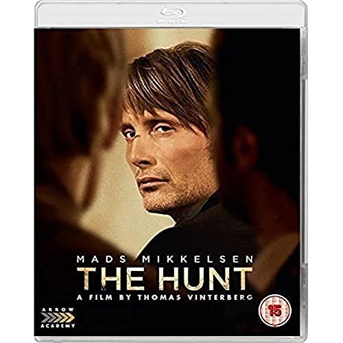 Bluray disc and packaging for a movie titled The Hunt in a standard case.