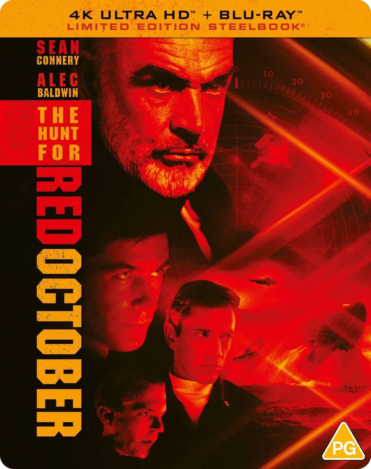 The Hunt for Red October SteelBook cover featuring Sean Connery and Alec Baldwin.