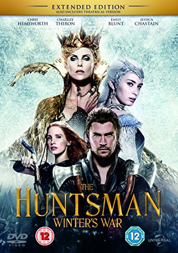 DVD cover for "The Huntsman: Winter's War" featuring four actors.
