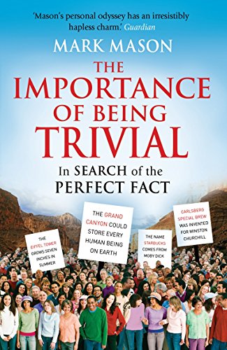 Book cover: "The Importance of Being Trivial" with crowd holding fact signs.