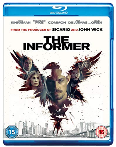 "The Informer" Blu-ray case with a man's face surrounded by others' faces.
