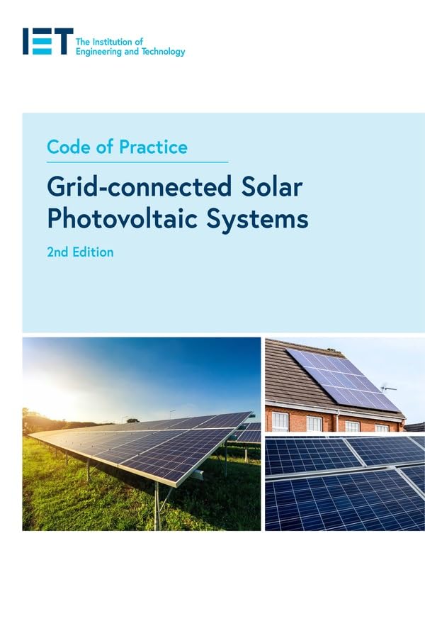 IET book cover: Code of Practice for Grid-connected Solar Photovoltaic Systems.